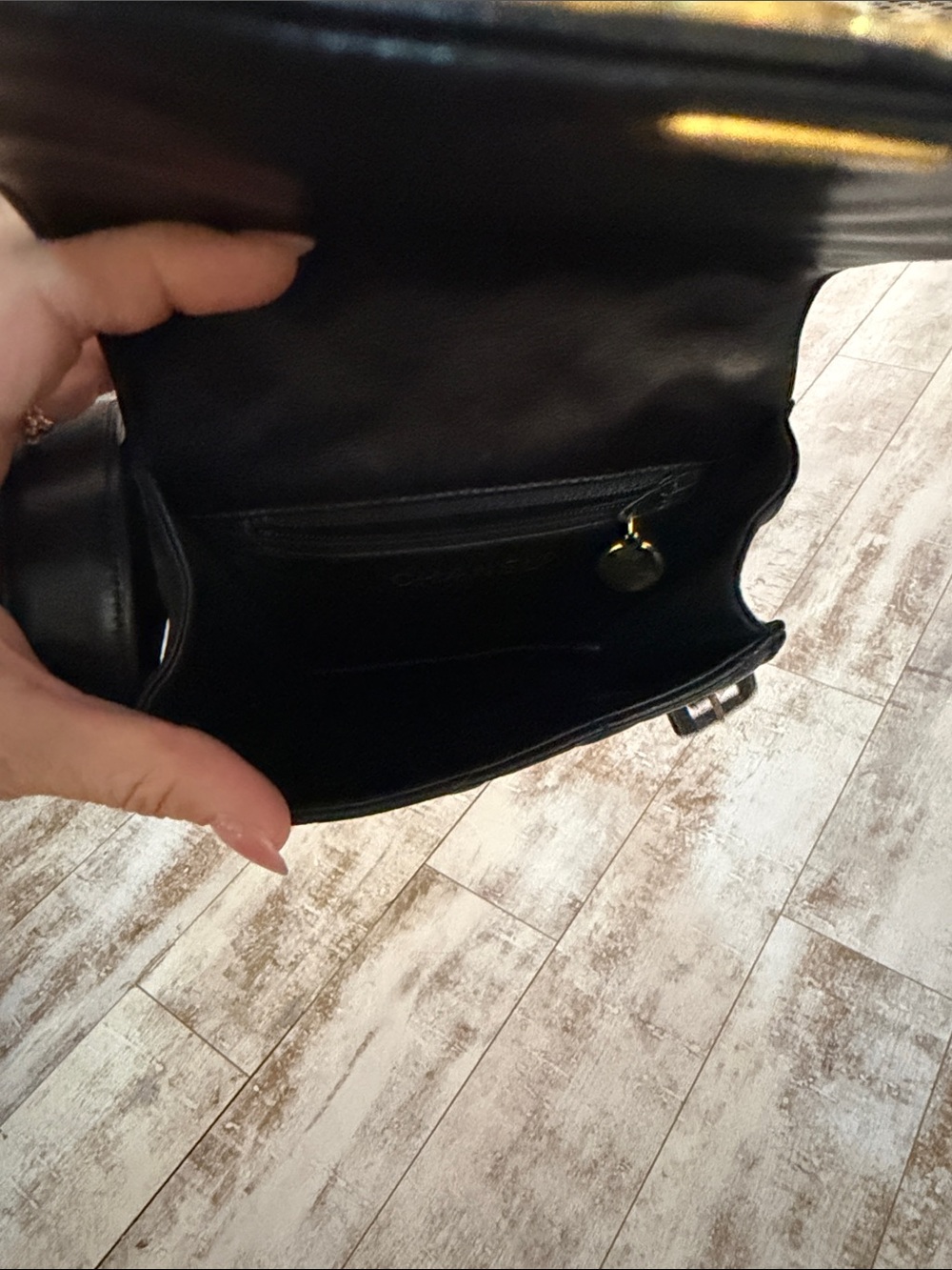 CHANEL Vintage Black Quilted Lambskin Belt Bag with Gold CC Lock - Picture 3 of 4